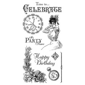 Time to Celebrate - Cling Stamp 1